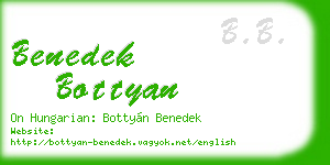 benedek bottyan business card
