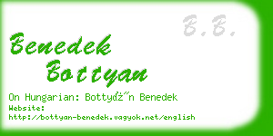 benedek bottyan business card